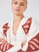 Hayley Menzies Nomad Cotton Intarsia Long Cardigan