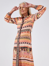 Hayley Menzies Dancing Girls Silk Maxi Shirt Dress