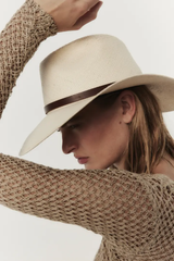 Janessa Leone Judith Packable Straw Fedora - Natural