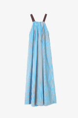 Alysi Long Pencil Stripes Dress - Electric Blue