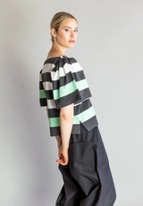 Psophia Stripes Top - Black