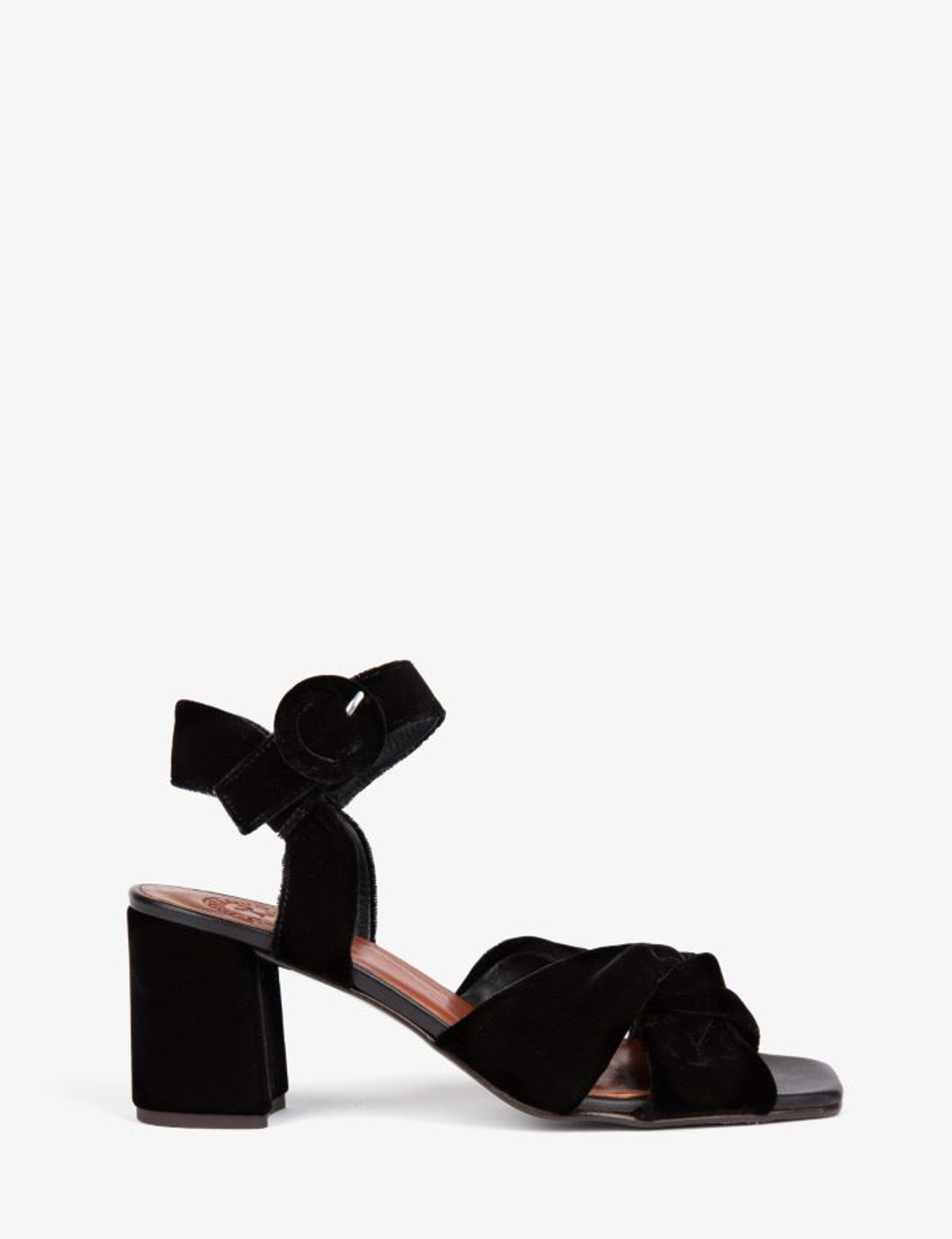 PENELOPE CHILVERS Infinity Velvet Sandal - Black | Garmentory