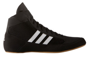 HVC Wrestling Shoes by Adidas: Black/White AQ3325 HVC Wrestling Shoes by Adidas: Black/White AQ3325