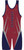 Custom Singlet Template 1558 by WarriorSport in Red/Navy/Silver Back View