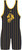 WarriorSport Custom Sublimated Pinstripe Singlet Template 1515 back image in black/gold