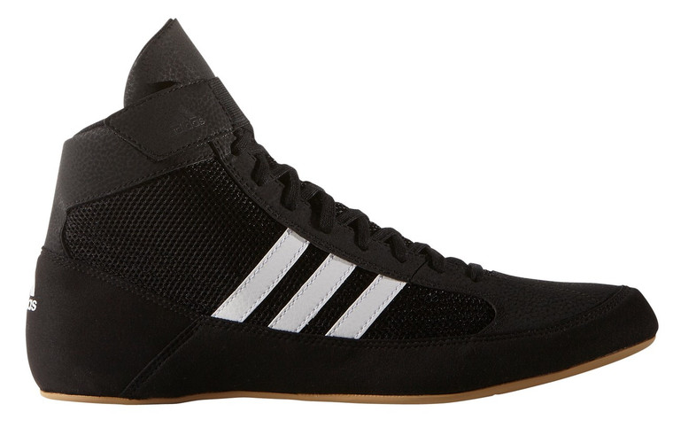 HVC Adidas Youth Wrestling Shoes: Black/White AQ3327