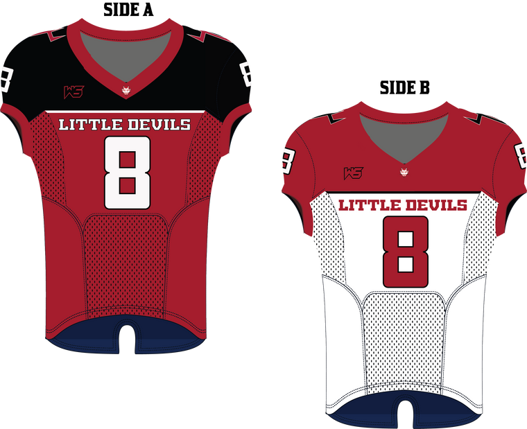 Reversible Football Jersey with Mesh Inserts