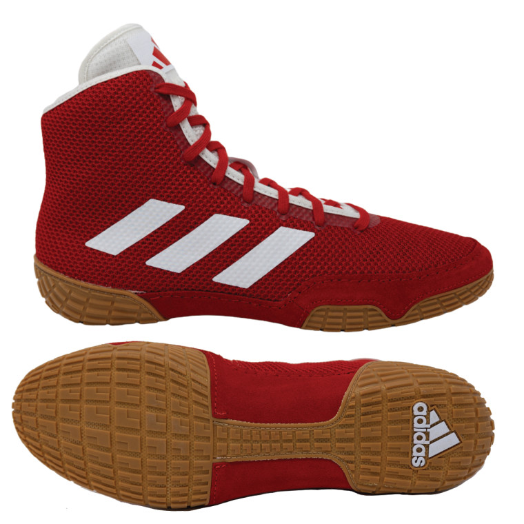 Adidas red-white Tech Fall Wrestling Shoe