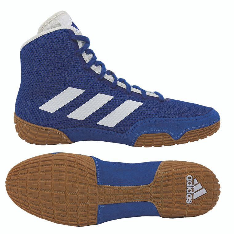 Adidas Tech Fall Wrestling Shoe: Royal/White