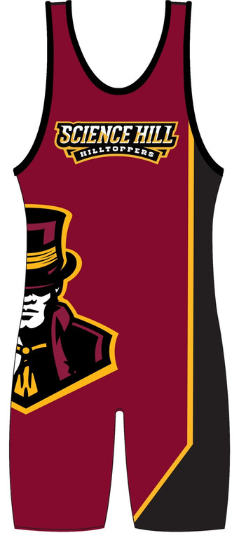 WarriorSport Wrestling Singlet Customized cardinal/black