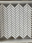 ARVEX WHITE THIN HERRINGBONE GLOSSY