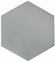R- CASABLANCA - SOLID GRAY 8X9 HEXAGON