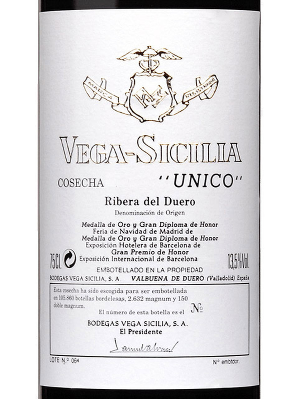 Vega Sicilia Único Ribera del Duero 2012 - Woodland Hills Wine Company