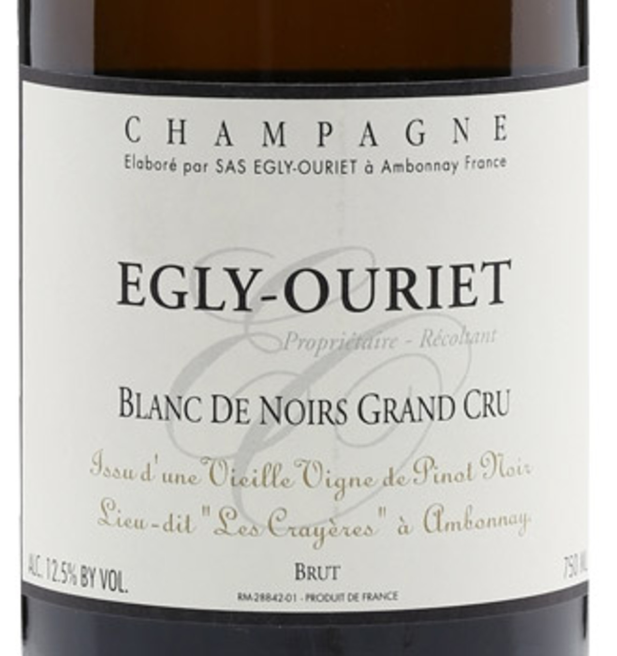 Egly Ouriet Brut Champagne Blanc de Noirs Vieilles Vignes NV