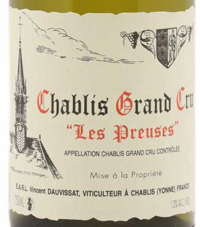 Dauvissat/Vincent Chablis Les Preuses Grand Cru 2018 - Woodland