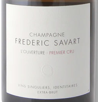 Frédéric Savart Extra Brut Blanc de Noirs Champagne L'Ouverture NV