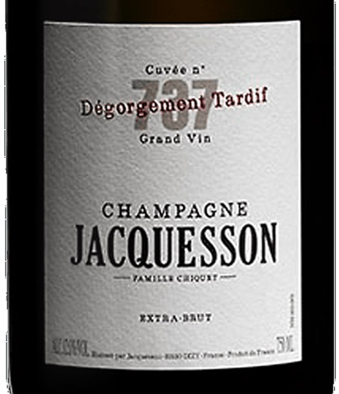 Jacquesson Extra Brut Champagne Cuvée 737 Dégorgement Tardif NV