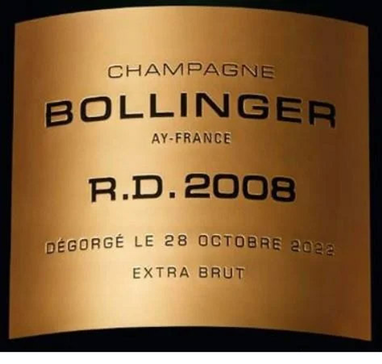 Bollinger Extra Brut Champagne R.D. 2008 - Woodland Hills Wine Company