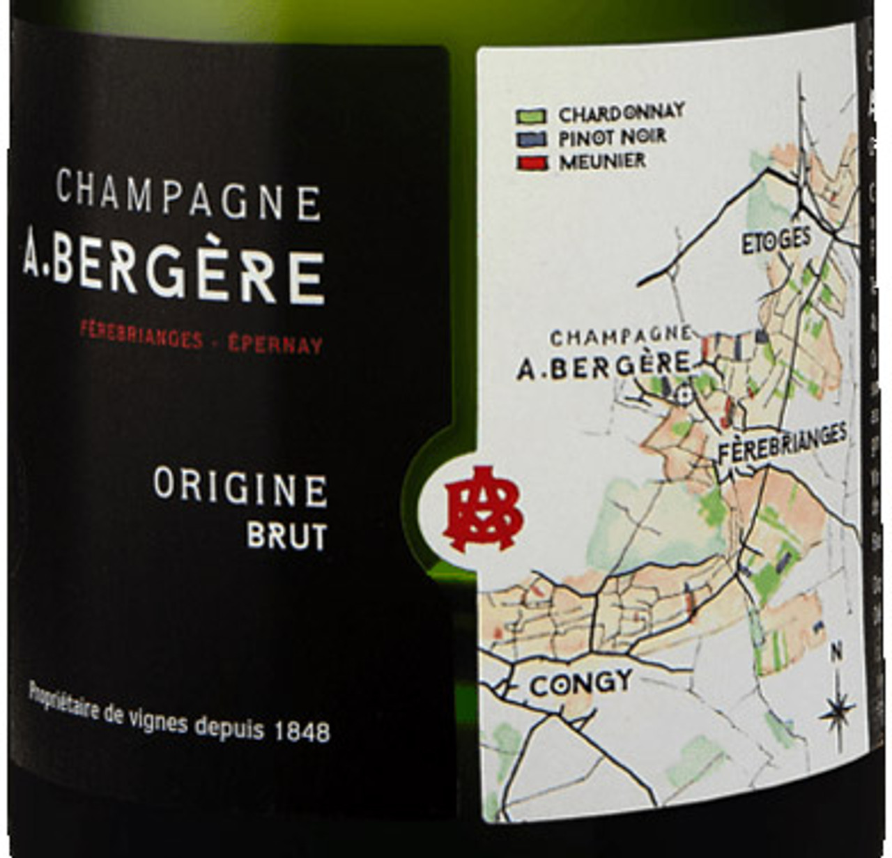 A.BERGERE シャンパン 750ml Champagne A. Bergere Brut Origine | Wine.com