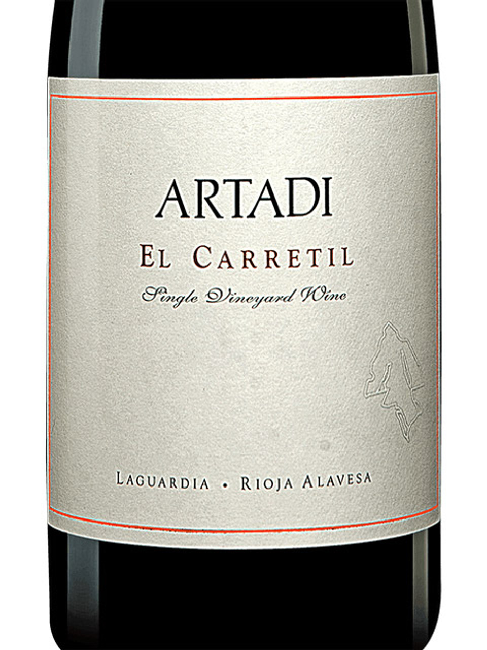 2021 Artadi Rioja El Carretil Álava bottle reflecting fresh, fruit-forward Tempranillo from Rioja region.