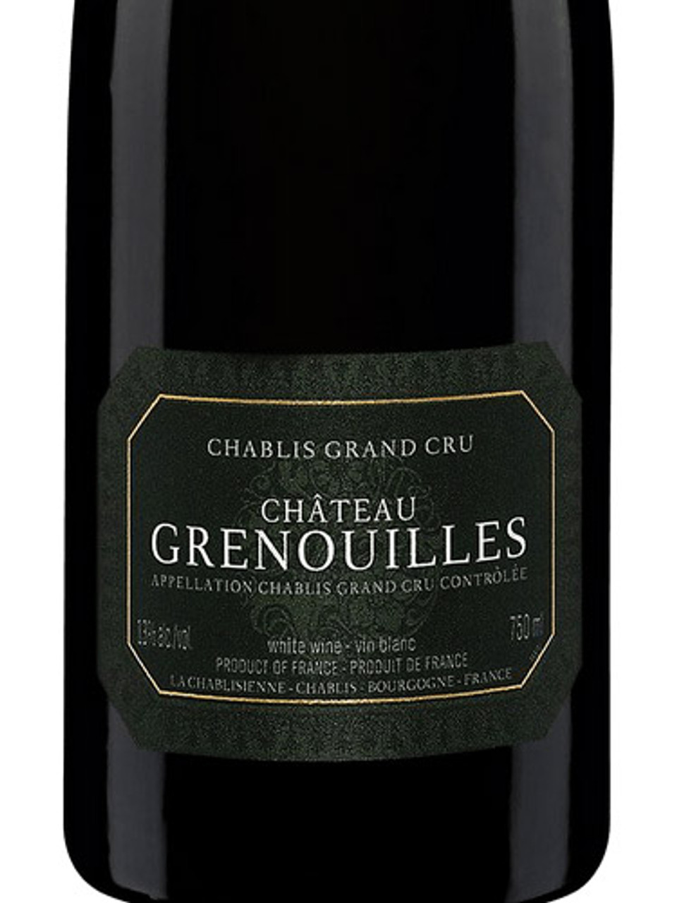 Dark green wine label featuring the text