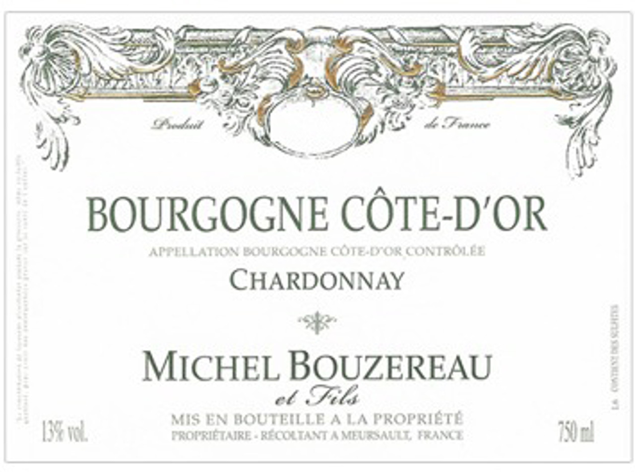 Bouzereau Michel Bourgogne Côte d’Or Chardonnay 2020: Elegant Burgundy Chardonnay with citrus and minerality.