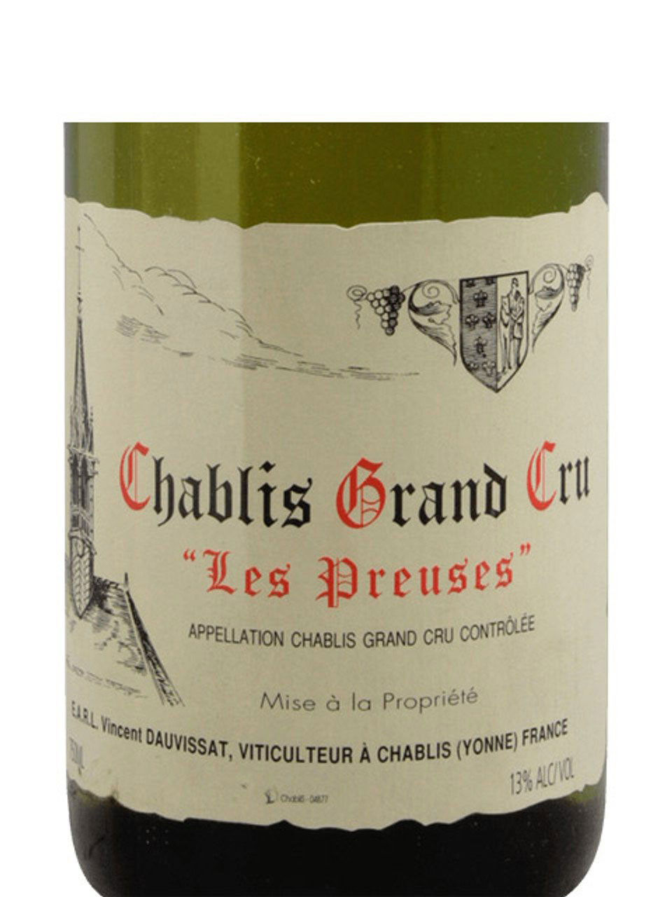 CHABLIS GRANDCRU LES PREUSES 2017三越伊勢丹特級 Dauvissat/Vincent Chablis Les Preuses Grand Cru 2017 1.5L