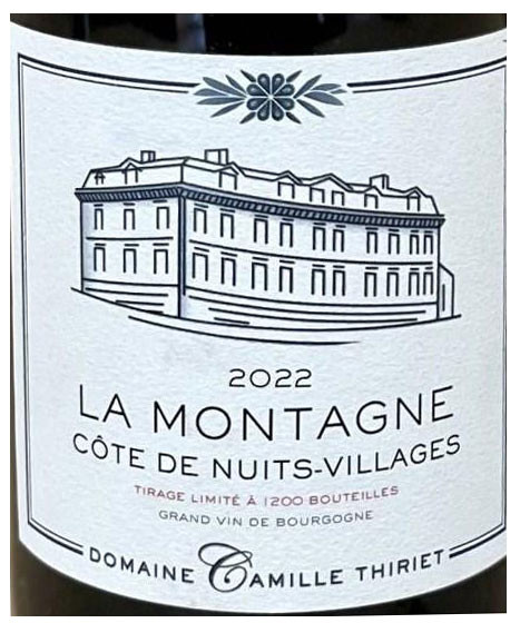 Thiriet/Camille Côte de Nuits-Villages La Montagne 2022 - Woodland