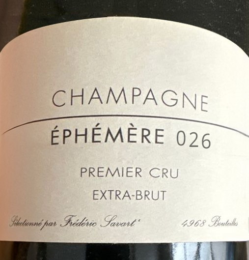 Savart & Dremont Extra Brut Champagne Premier Cru Éphémère 026