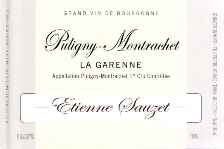 Sauzet/Etienne Puligny-Montrachet 1er cru Garenne 2023 - Woodland