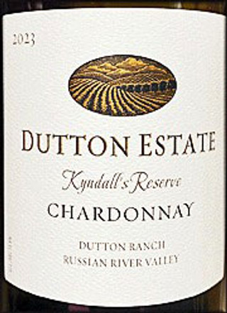White wine label with the text