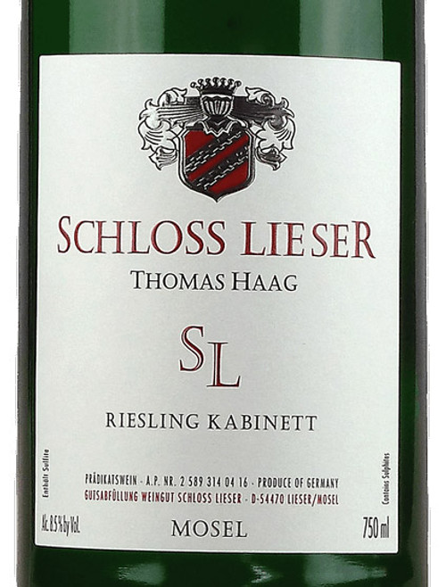 Schloss Lieser Riesling Kabinett Estate "SL" 2017