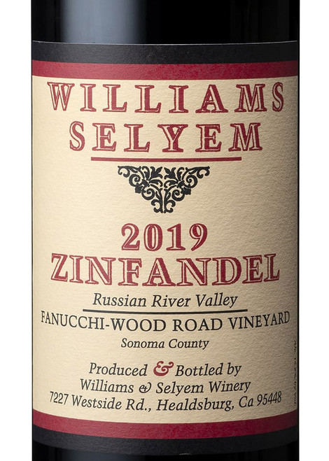 Williams-Selyem Zinfandel Russian River Valley Fanucchi-Wood Road 2019