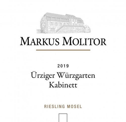 Molitor/Markus Riesling Kabinett Ürziger Würzgarten Gold Cap 2019