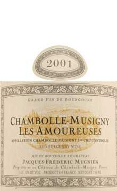 Mugnier Chambolle-Musigny 1er cru Les Amoureuses 2001