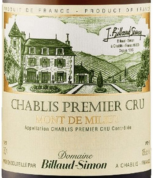 Billaud-Simon Chablis 1er cru Mont de Milieu 2020