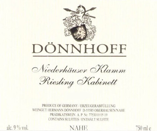 Dönnhoff Riesling Kabinett Niederhäuser Klamm 2021