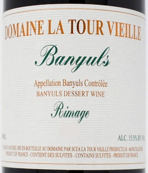 Domaine de la Tour Vieille Banyuls Rimage 2020 500ml