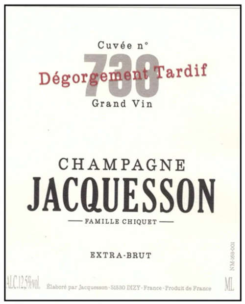 Jacquesson Extra Brut Champagne Cuvée 737 Dégorgement Tardif NV