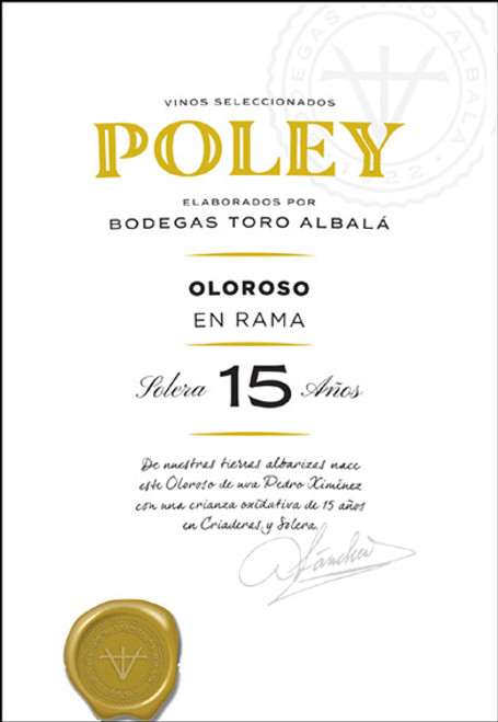 Toro Albalá Poley Oloroso en Rama 15 year NV 500ml