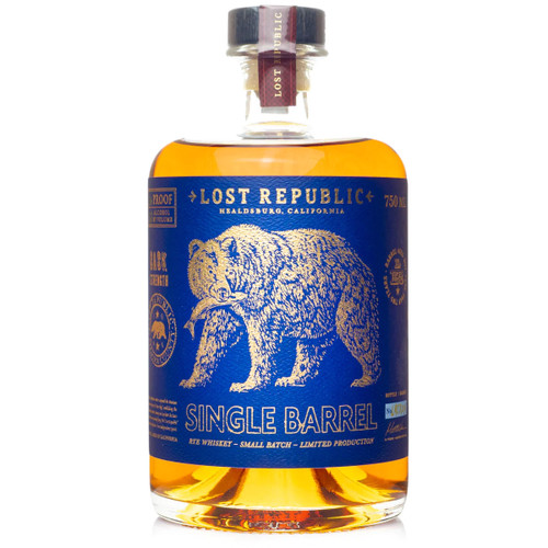 Lost Republic Single Barrel Cask Strength Rye Whiskey (118.4 proof)