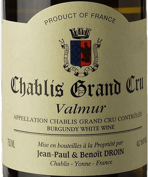 Droin Chablis Grand Cru Valmur 2022