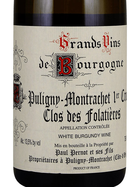 Pernot/Paul Puligny-Montrachet 1er cru Les Folatières 2022