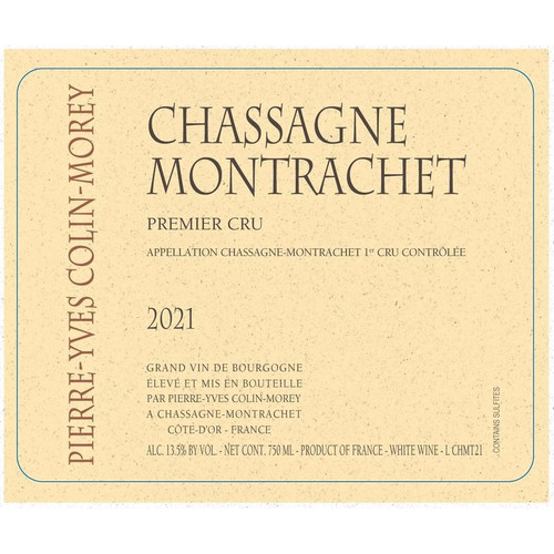Colin-Morey/Pierre-Yves Chassagne-Montrachet 1er Cru 2021