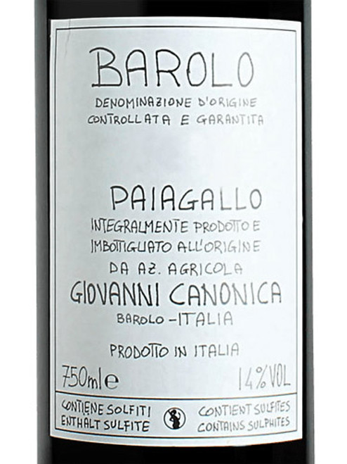 Canonica/Giovanni Barolo Paiagallo 2020