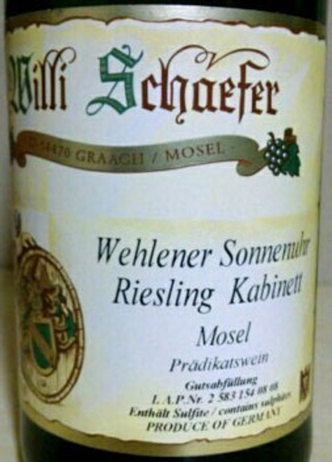 Schaefer/Willi Riesling Kabinett Wehlener Sonnenuhr 2023