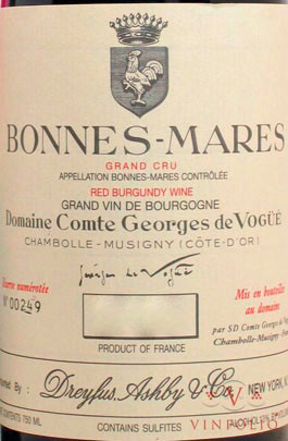 Vogüé Bonnes Mares Grand Cru 2023 - Woodland Hills Wine Company