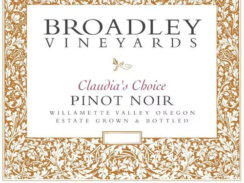 Broadley Pinot Noir Willamette Valley Claudia's Choice 2021