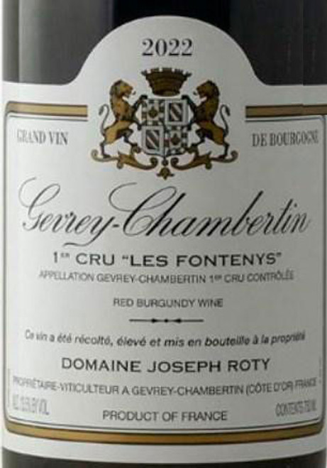 Roty Gevrey-Chambertin 1er cru Fontenys 2022