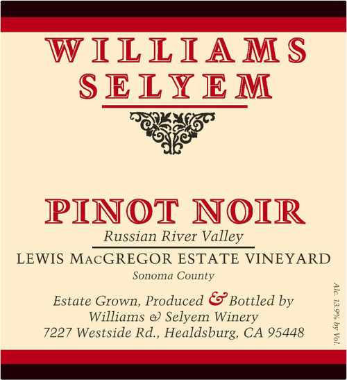 Williams-Selyem Pinot Noir RRV Lewis MacGregor Estate 2021
